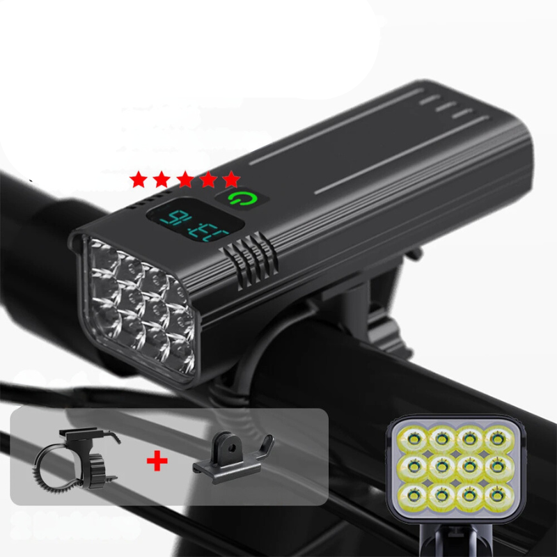 Floroux Luminaire LED for Bicycle | Rechargeable Bicycle Light | Safe and Waterproof for Day and Night