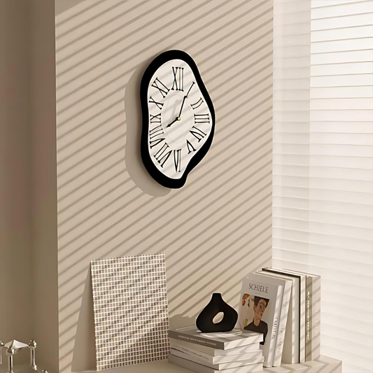 Horloge Vintage-Surréalisme Floroux - Design Artistique du Temps pour Votre Maison