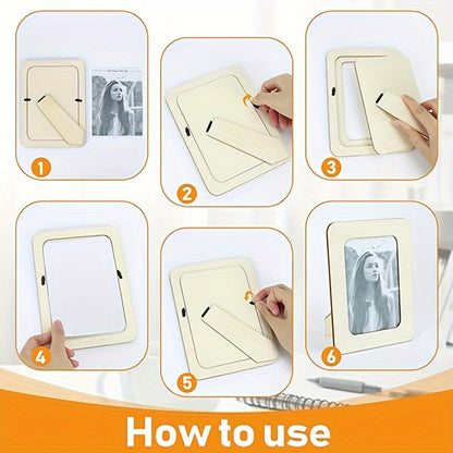 CreativeFrame – Set de 10 cadres photo DIY en bois