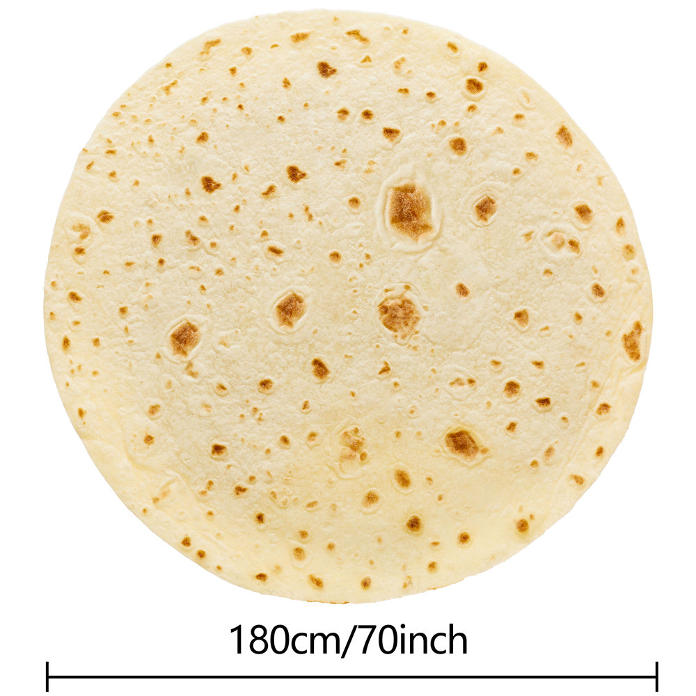 Couverture Tortilla - Couverture Réaliste de Pizza Pepperoni, Couverture en Flanelle Douce et Confortable, Cadeau Personnalisé