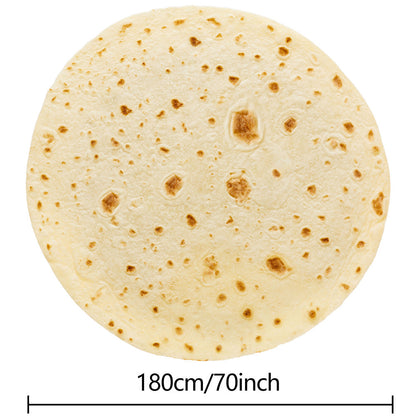 Couverture Tortilla - Couverture Réaliste de Pizza Pepperoni, Couverture en Flanelle Douce et Confortable, Cadeau Personnalisé