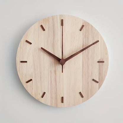 Horloge murale Floroux en bois de noyer
