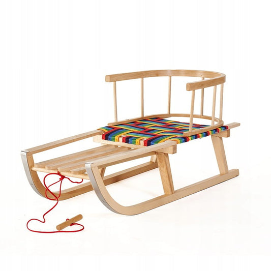 SnowGlide Sled - Chaise pour Enfant en Bois et Tissu