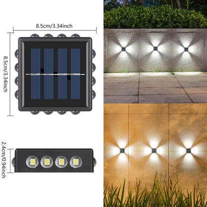 Floroux - Lampe murale solaire LED étanche pour espaces extérieurs