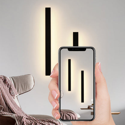 Edge – Appliques murales LED au design moderne en métal noir pour jardin et couloir