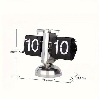 Clocteck Horloge à Retour Automatique - Horloge de Bureau Rétro pour Décoration de Maison et de Bureau