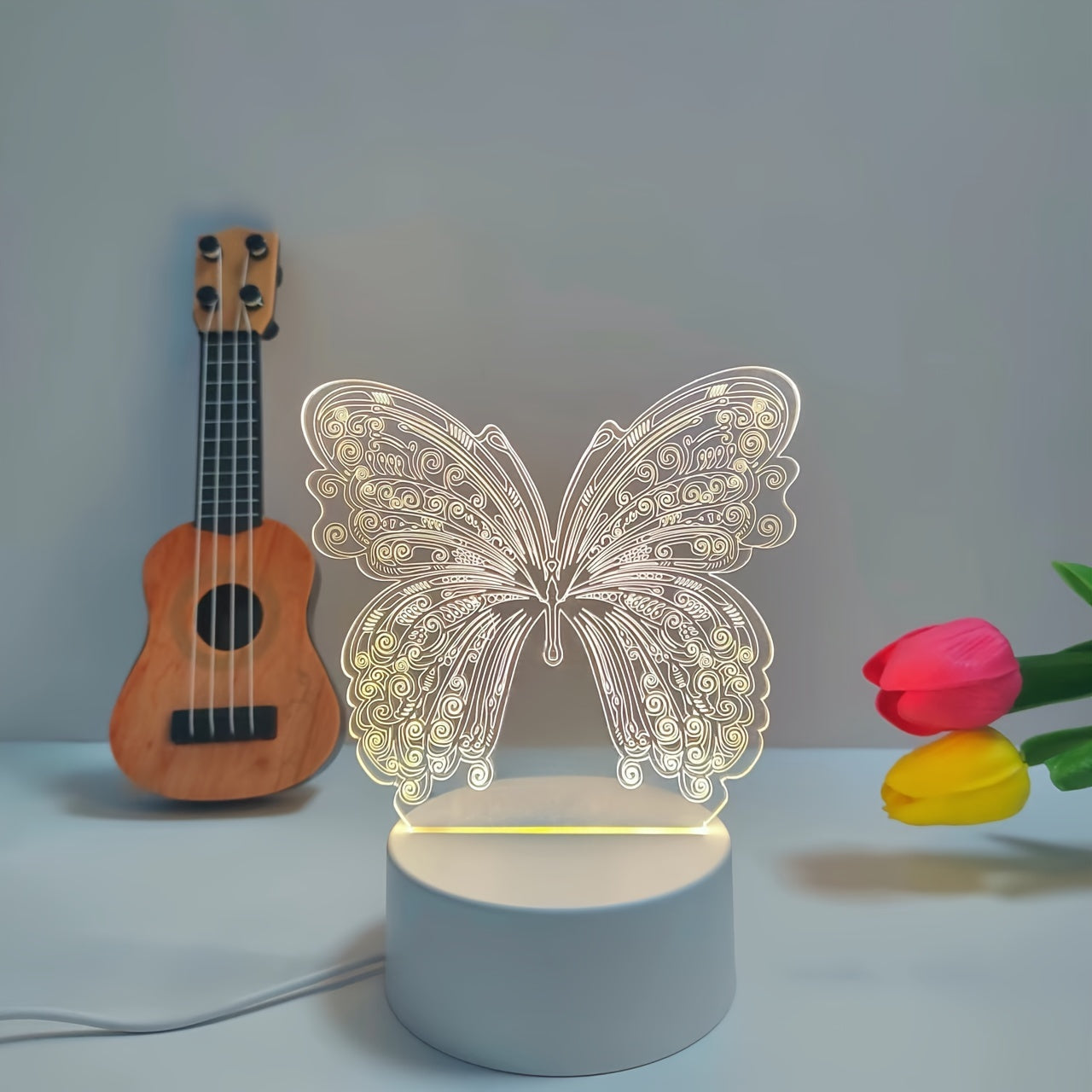 ButterflyGlow Lampe - Éclairage nocturne LED 3D géométrique
