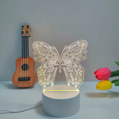 ButterflyGlow Lampe - Éclairage nocturne LED 3D géométrique