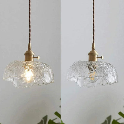 Suspension en verre de laiton Floroux