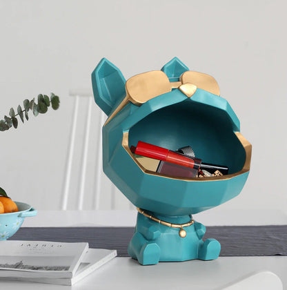 Floroux Figurine de chien Boîte de rangement multifonctionnelle