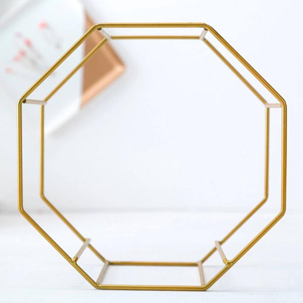 Floroux Ceramic Flower Pot with Metal Frame | Octagonal Design