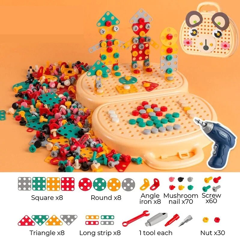 BuildMaster ToolBox – Ensemble de jeu Montessori créatif pour enfants