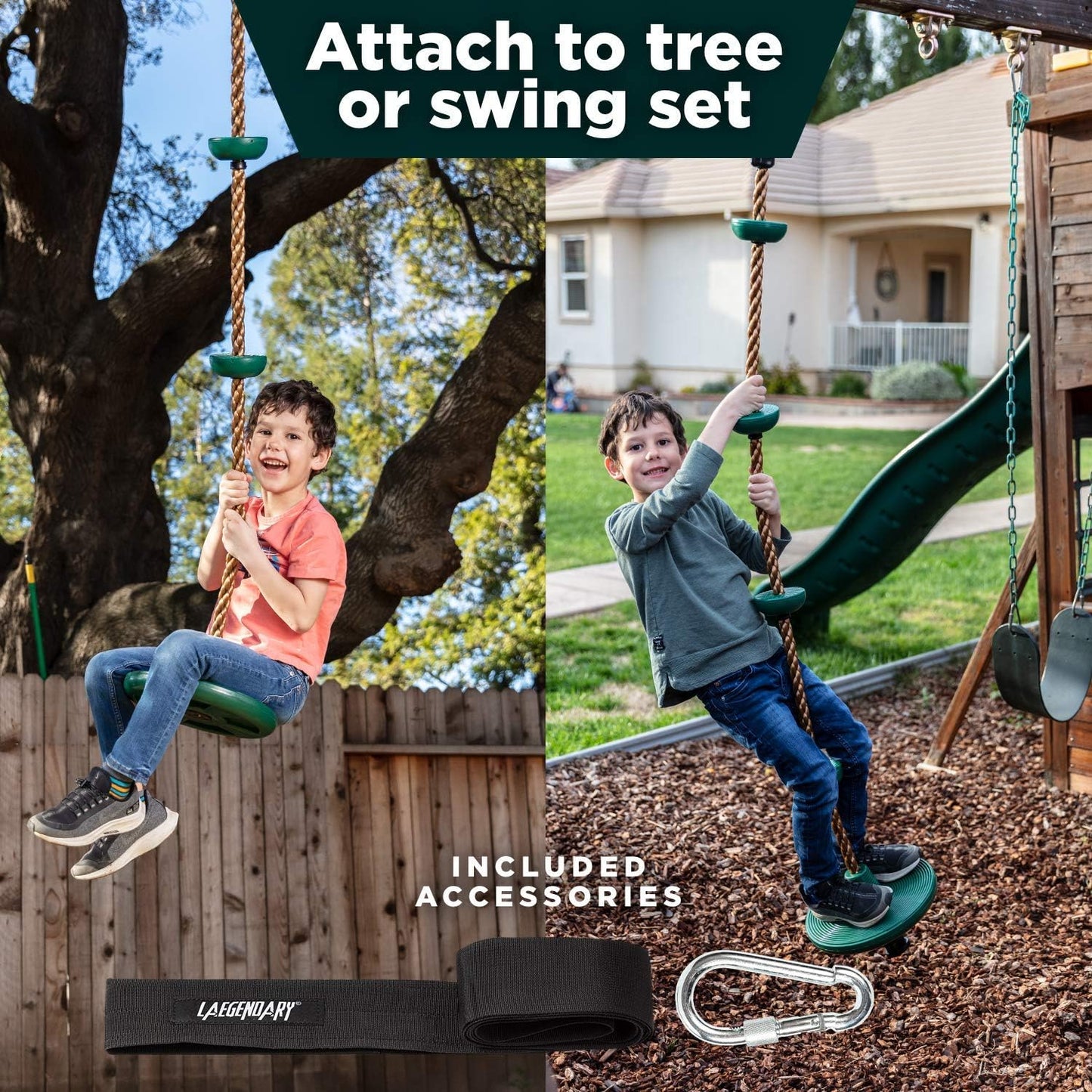 Ensemble de balançoires aventureuses - avec cordes d'escalade et plateformes pour enfants