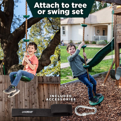 Ensemble de balançoires aventureuses - avec cordes d'escalade et plateformes pour enfants
