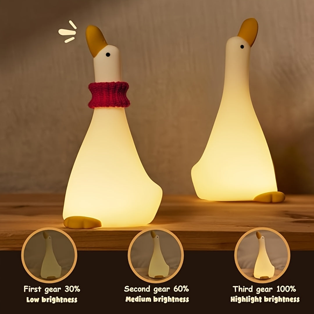DreamDuck Lampe - Lampe de nuit en silicone avec capteur tactile rechargeable