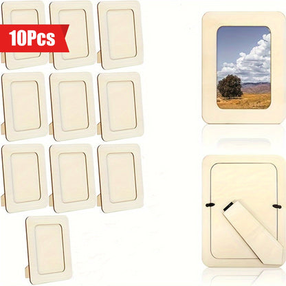 CreativeFrame – Set de 10 cadres photo DIY en bois