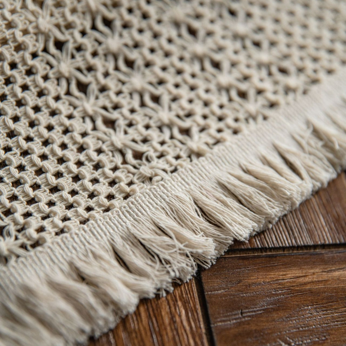 Chemin de table tricoté uni