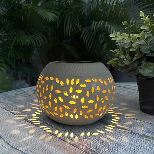 Élégante lumière solaire de jardin avec des points - Éclairage d'extérieur ambiance
