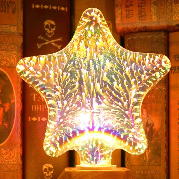 3D feux d'artifice ampoule décorative Edison
