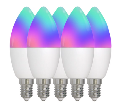 Ampoule LED Tuya Zigbee E14 - Lampe à bougie WiFi RGB Contrôle via SmartLife Google Alexa Apps