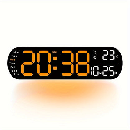 LumoView Horloge - Montre murale LED intelligente avec date et température