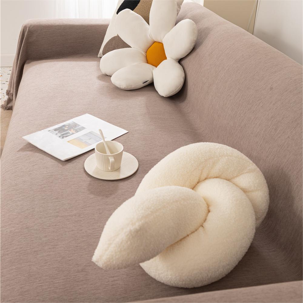 Couverture de canapé / canapé léger en chenille de couleur pure