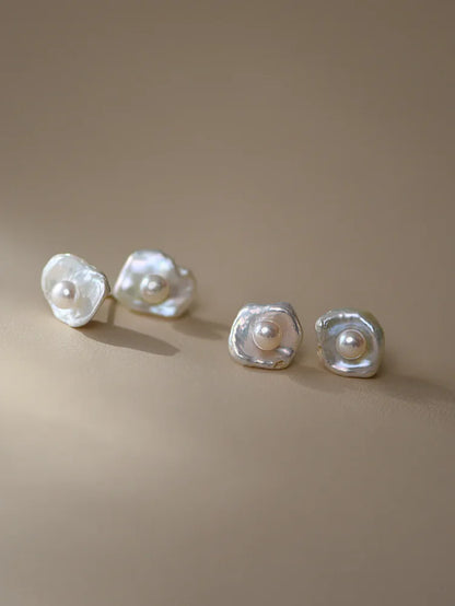 Boucles d'oreilles élégantes en perles baroques - Noa