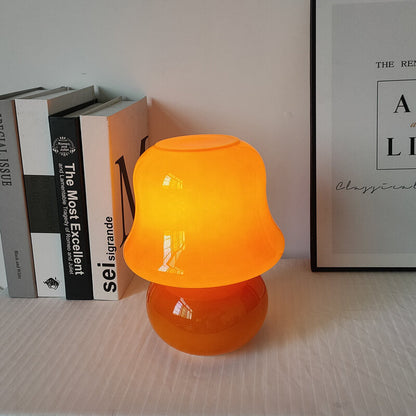 Floroux Lampe de Table en Verre | Design Français | Fait Main | Forme de Champignon | Décoration & Éclairage