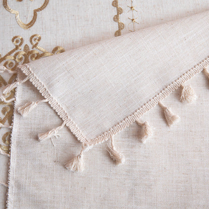 Exquise Nappe Brodée Chanceuse