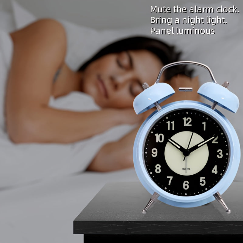 GlowClock – Réveil Métallique Éclairé Moderne Silencieux