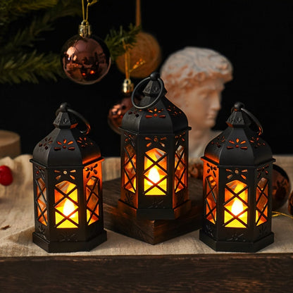 LuxeGlow Lanternes – Ensemble LED Rustique pour Éclairage de Fête