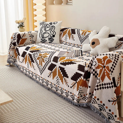 Couverture de canapé/canapé boho en érable d'automne pour camping