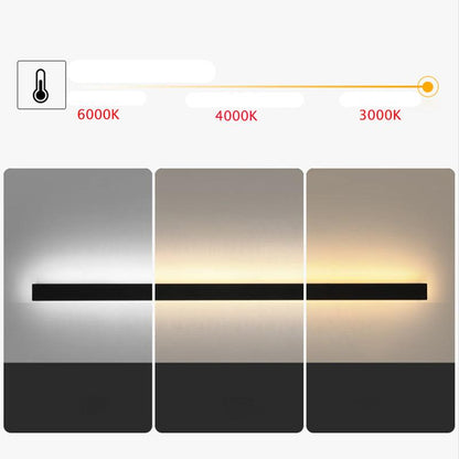 Edge – Lampes murales LED au design moderne en métal noir pour le jardin et le couloir