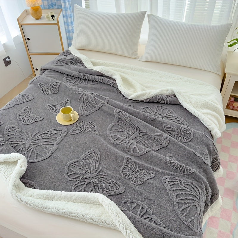 Cozy Luxe – Douillette en Fleece Douce avec Design de Papillon