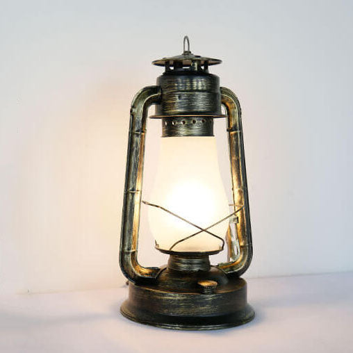 Floroux Retro Kerosin Lampe de Table | Lampe à Huile Nostalgique | Lanterne Décorative à 1 Flamme