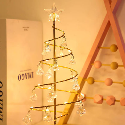 Floroux Arbre de Lumière en Cristal – Élégance Festive pour Votre Maison
