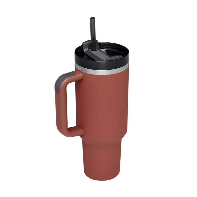 Tasse isolante avec anse et paille | 1200 ML