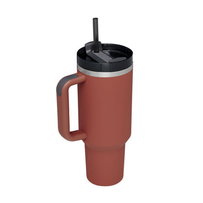 Tasse isolante avec anse et paille | 1200 ML