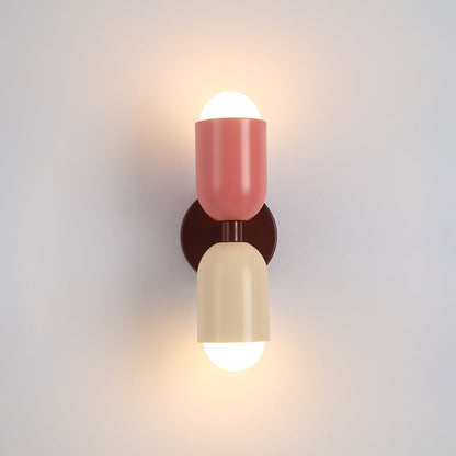 Applique Murale LED Morandi Moderne 2 Flammes Noire Intérieur/Couloir Métal