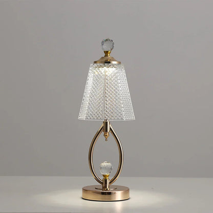 Lampe de table en cristal doré Floroux