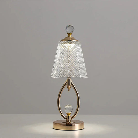 Lampe de table en cristal doré Floroux