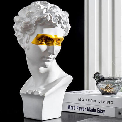 Floroux Bust with Golden Accent | Classic Sculpture | Exclusive Home Decor