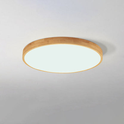 Floroux Round LED Ceiling Light | Ultra-Thin | Solid Wood | Scandinavian Design for Living Spaces