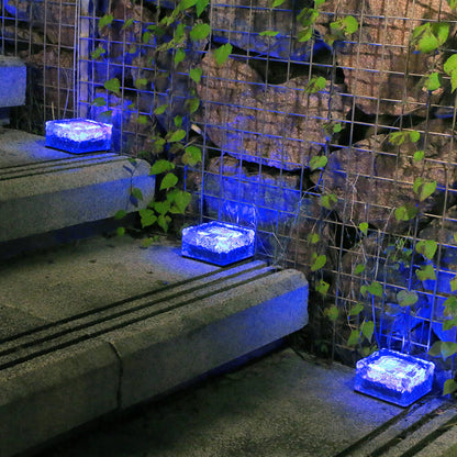 Floroux Solar LED Lumière Encastrée au Sol | Étanche | Effet Verre | Éclairage de Jardin en Plusieurs Couleurs