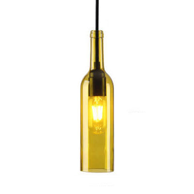 Floroux Antique Glass Suspension | Wine Bottle Design | Vintage Lighting for Dining Room and Kitchen