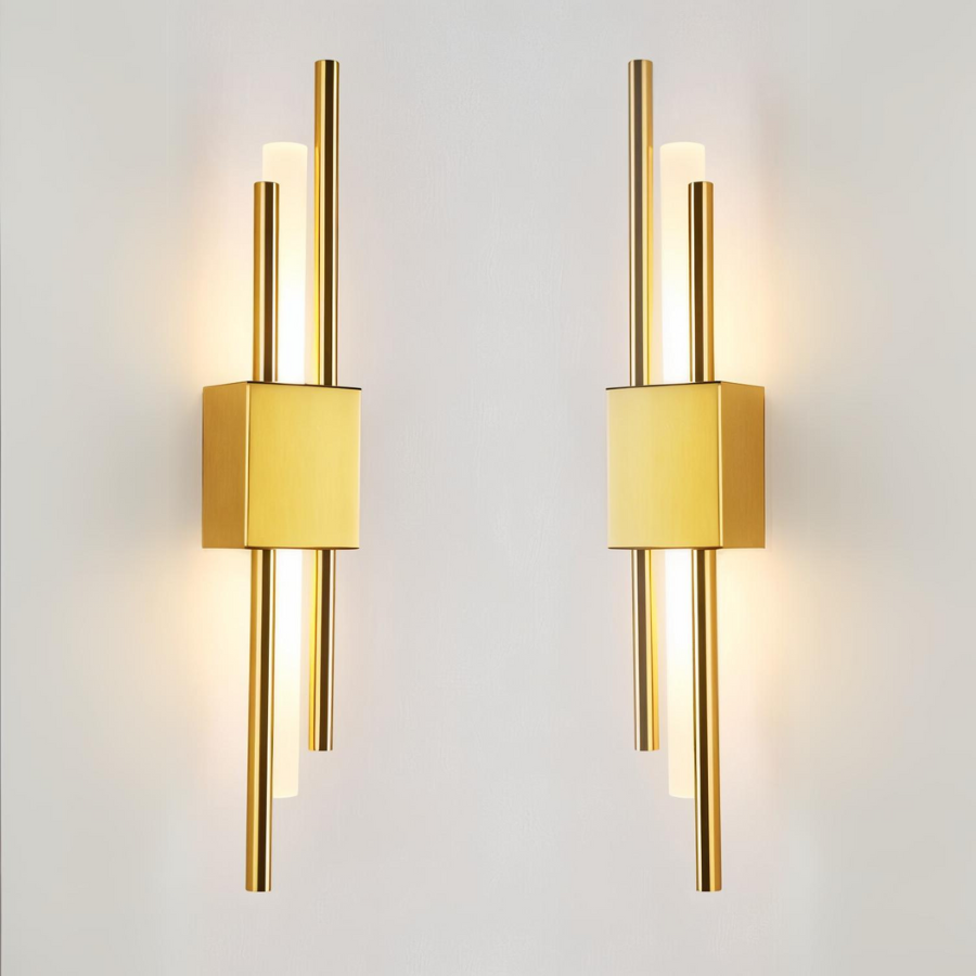 Floroux d'Or - Applique élégante au design luxueux doré-noir