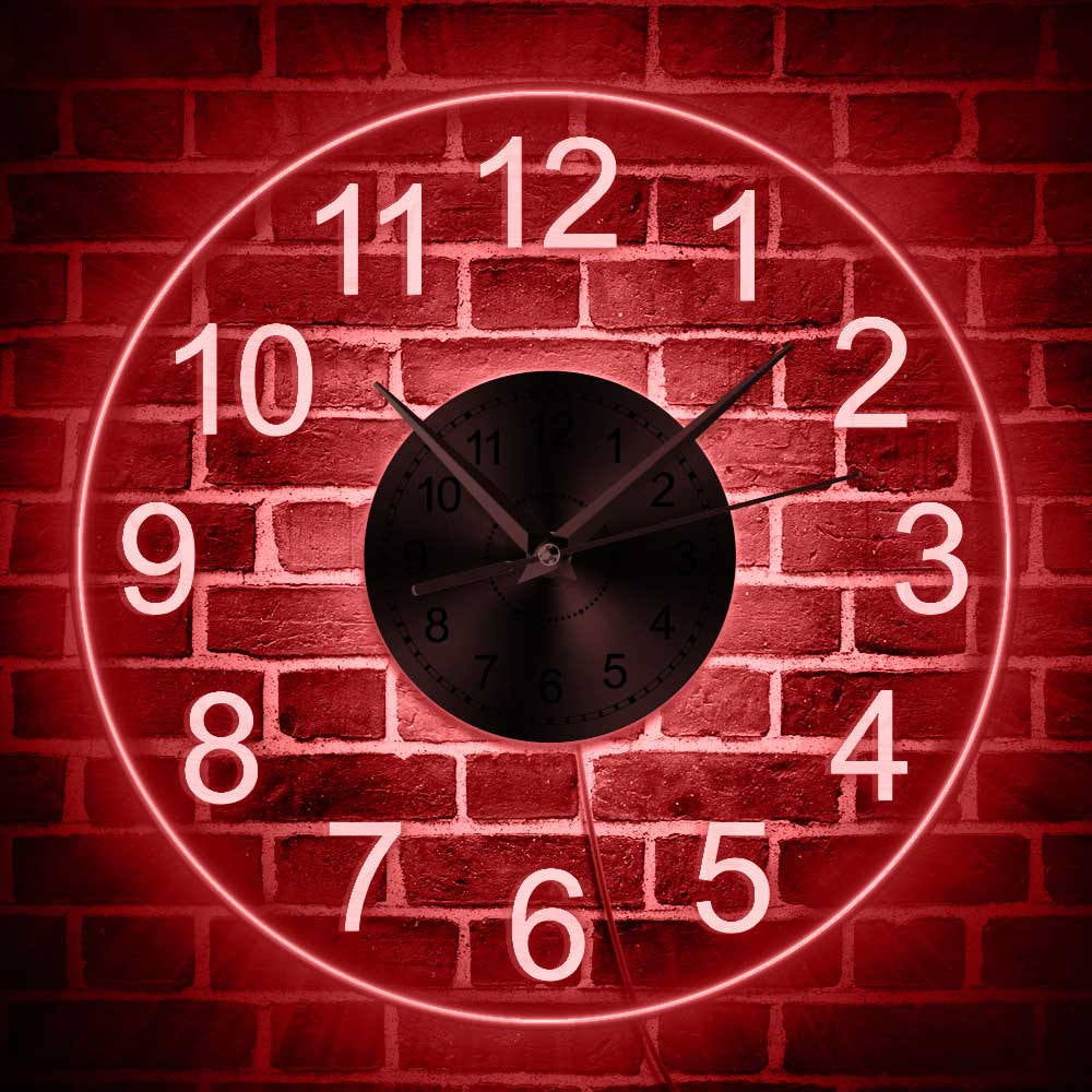 Horloge murale en acrylique Floroux IllumiClock avec éclairage innovant