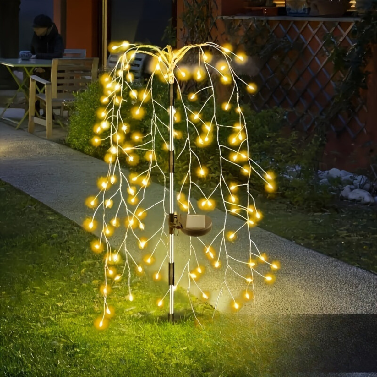 SolarGlimmer - Lampe de jardin solaire avec 8 modes d'éclairage