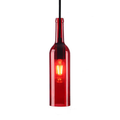 Floroux Antique Glass Suspension | Wine Bottle Design | Vintage Lighting for Dining Room and Kitchen