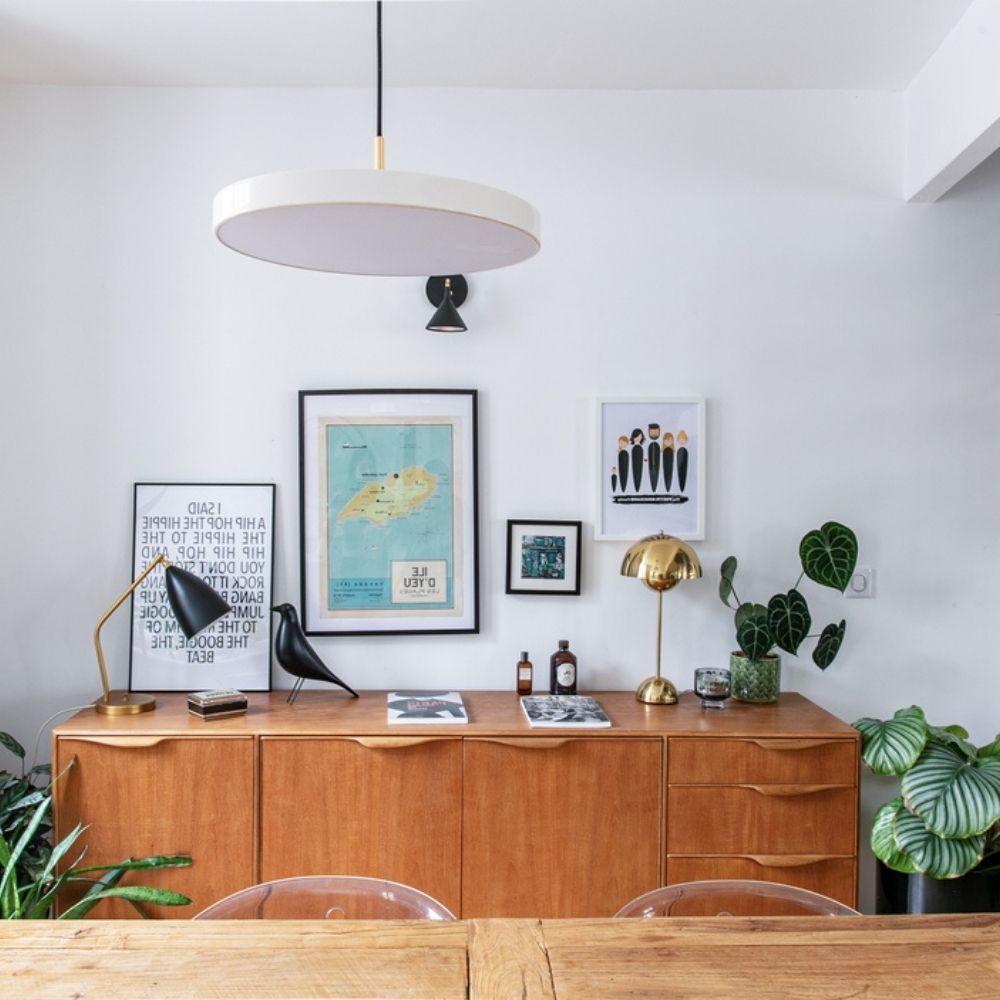 Floroux - Lustre élégant nordique à sous-verres plafonnier